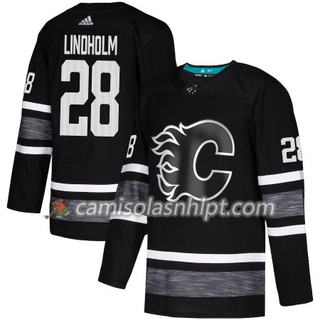 Camisola Calgary Flames Elias Lindholm 28 2019 All-Star Adidas Preto Authentic - Homem